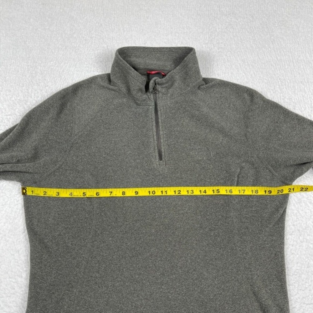 The North Face Sweater Womens Large Gray Fleece 1/4 Zip Pullover Outdoors Hike - Picture 12 of 16